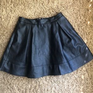 Faux Leather Mini Skirt with pockets